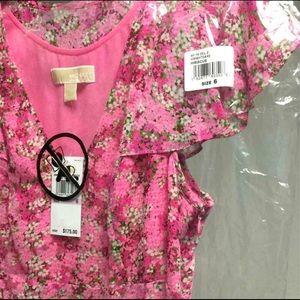 michael michael kors enchanted bloom midi dress